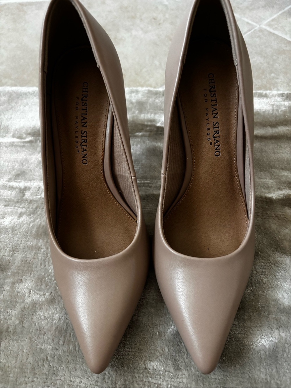 Christian Siriano Mauve-Taupe Pointed-Toe Pumps